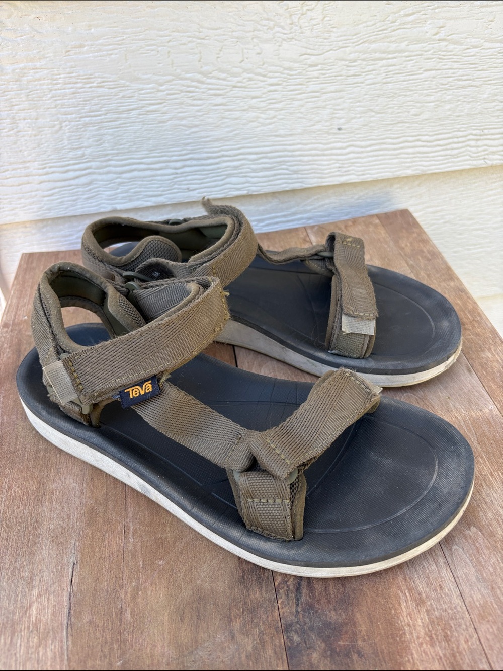 Teva Olive Green and Black Women's Adjustable Outdoor Sandals